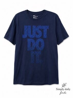 Nike Men’s Navy Blue 'Just Do It' Short Sleeve Tee